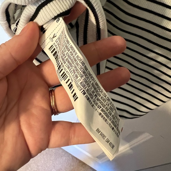 NWT polyester medium stripped body con forever 21 dress black and white - Picture 5 of 8